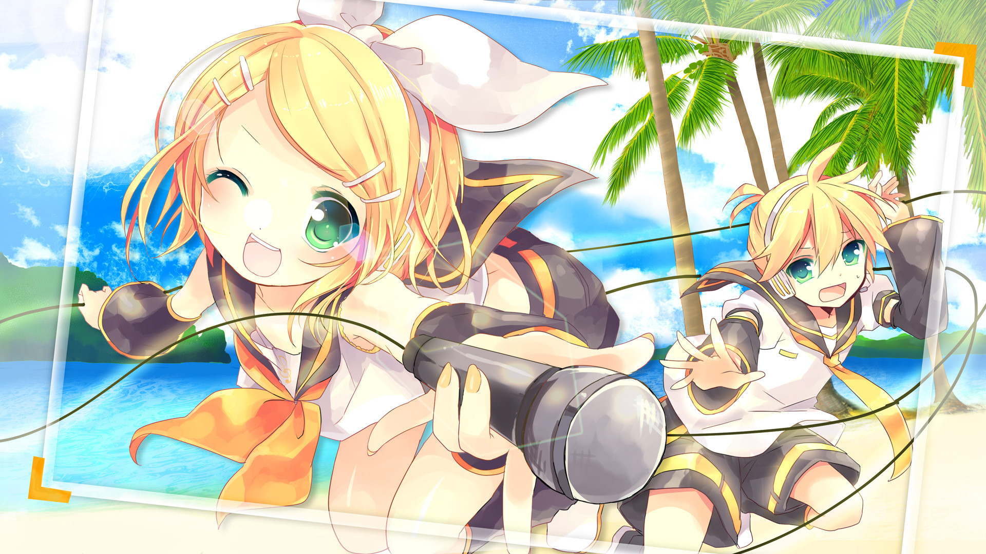 Anime, Kosuzume, Vocaloid, Kagamine Len, Kagamine Rin, - Kagamine Rin