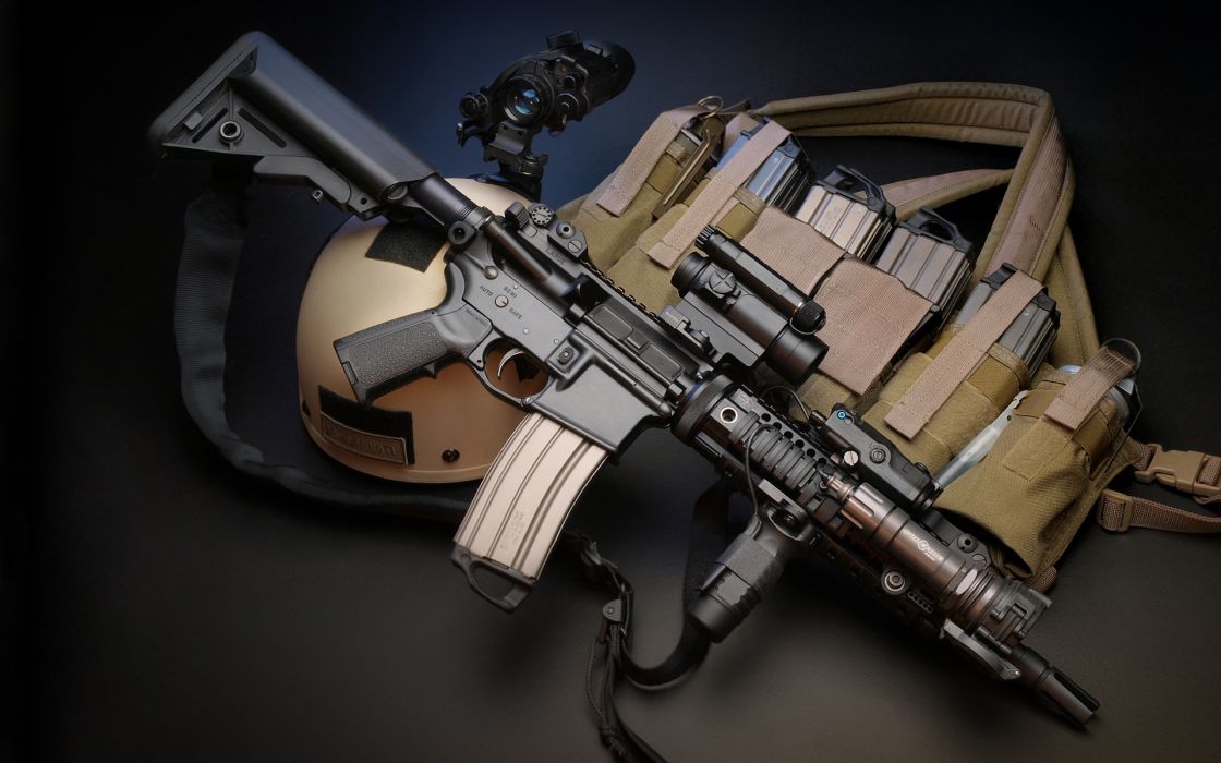 Assault Rifle Rifles M4 Weapon Gun Military Police , HD Wallpaper & Backgrounds