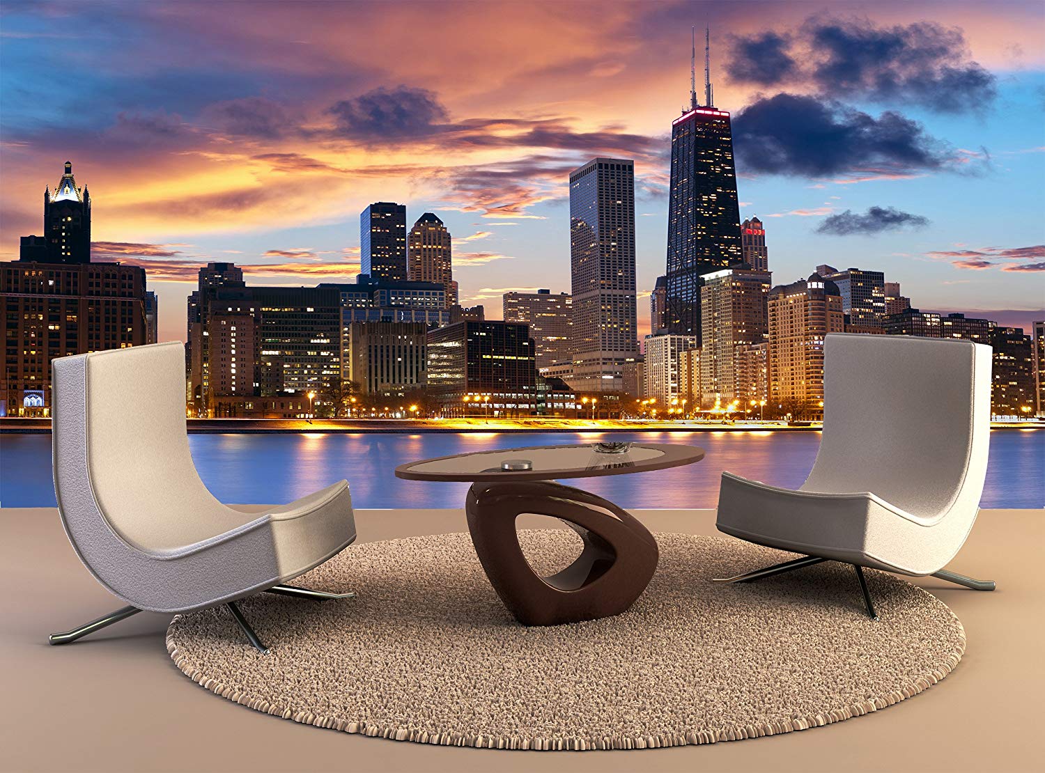 Photo Wall Mural Chicago Skyline Wall Art Decor Photo - Chicago Iconic , HD Wallpaper & Backgrounds