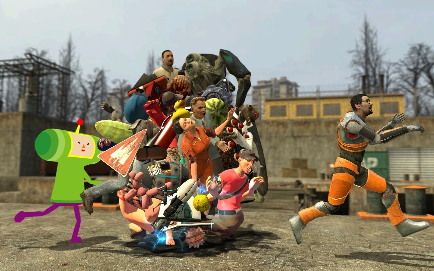 Chell Garrys Mod Gordon Freeman Half-life Katamari , HD Wallpaper & Backgrounds