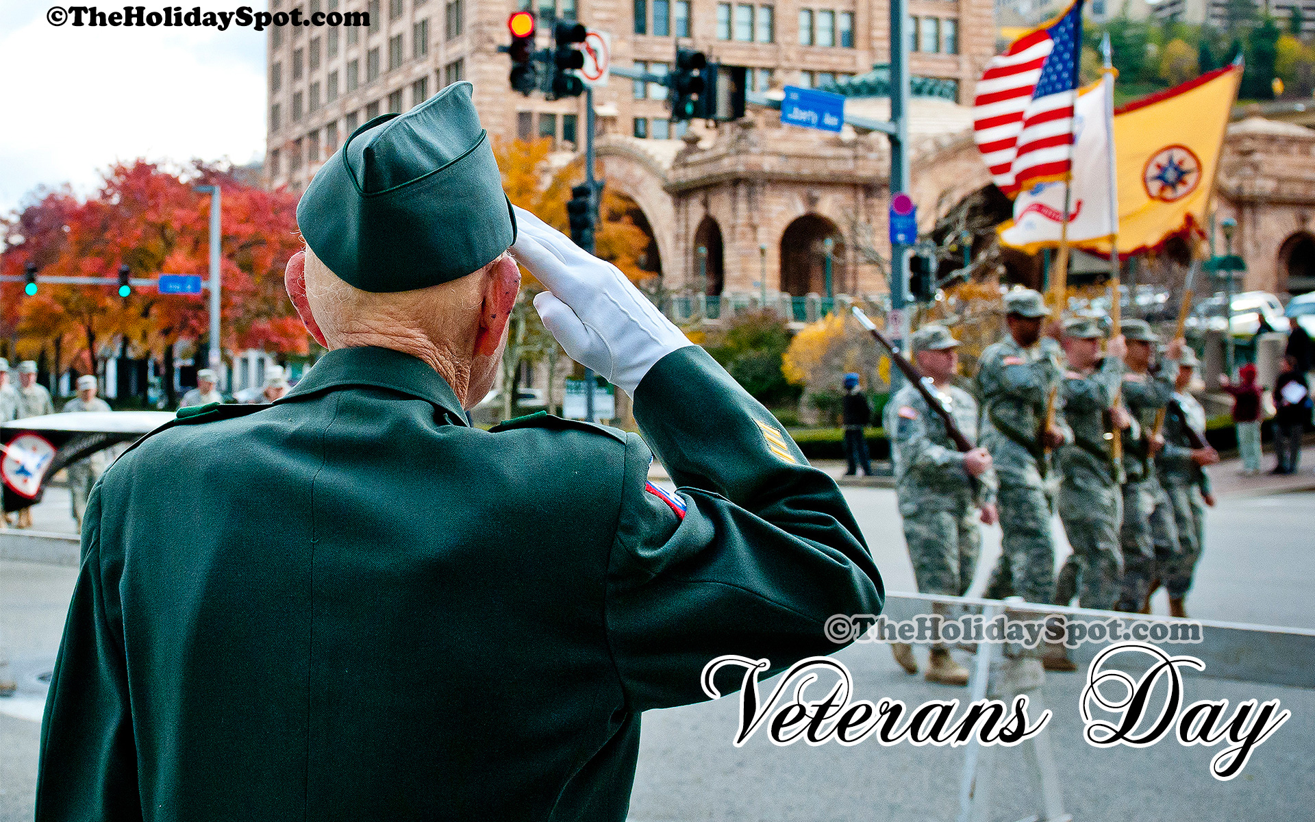 Happy Veterans Day Wallpaper - Veteran Salute , HD Wallpaper & Backgrounds