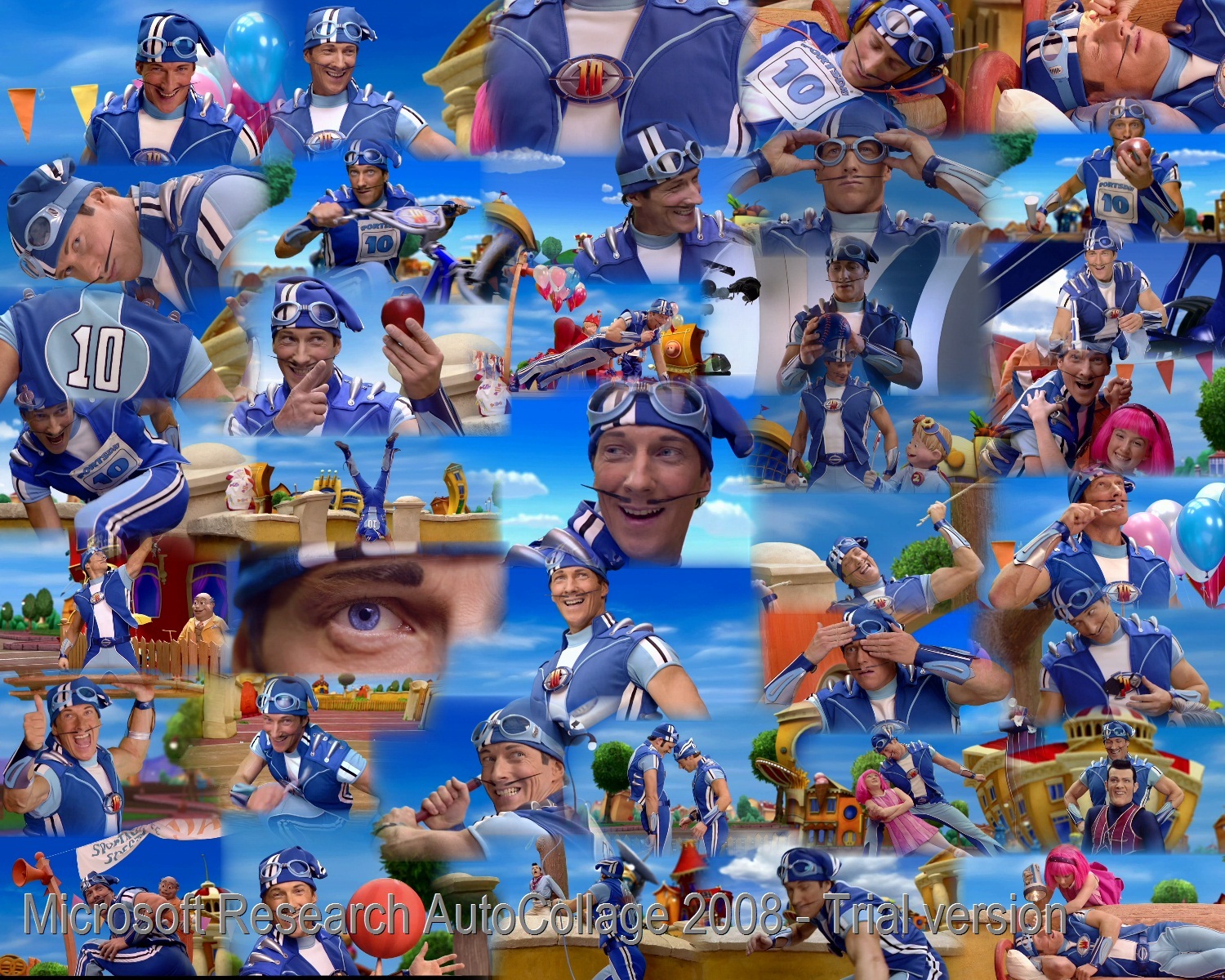 Lazytown Sportacus Collage - Lazy Town Sportacus , HD Wallpaper & Backgrounds