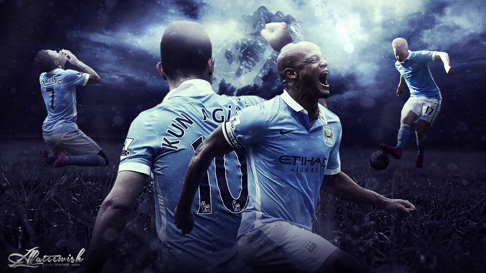 Manchester City Wallpaper 2017 - Man City Wallpaper 2016 , HD Wallpaper & Backgrounds