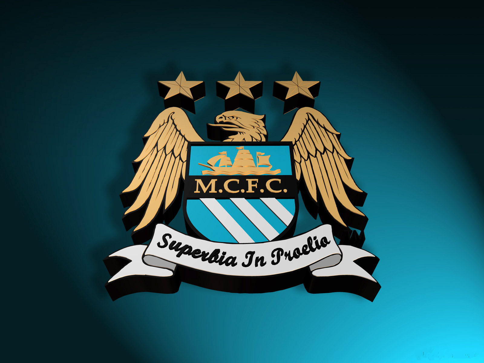 Manchester City Logo 3d , HD Wallpaper & Backgrounds