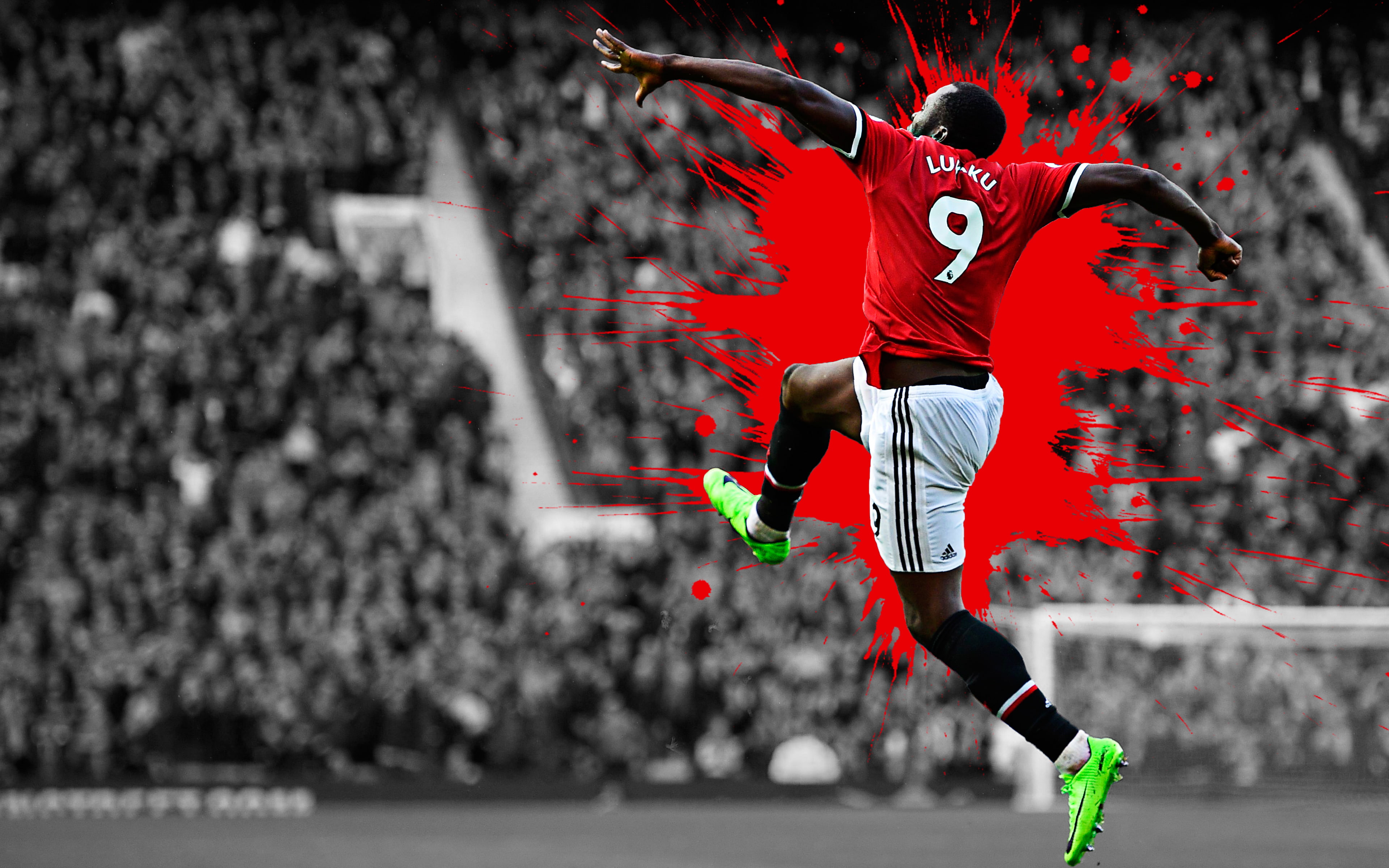 Soccer, Romelu Lukaku, Belgian, Manchester United F - Lukaku Art , HD Wallpaper & Backgrounds