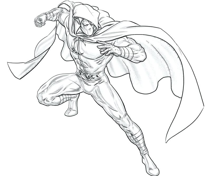 Knight - Moon Knight Coloring Pages , HD Wallpaper & Backgrounds