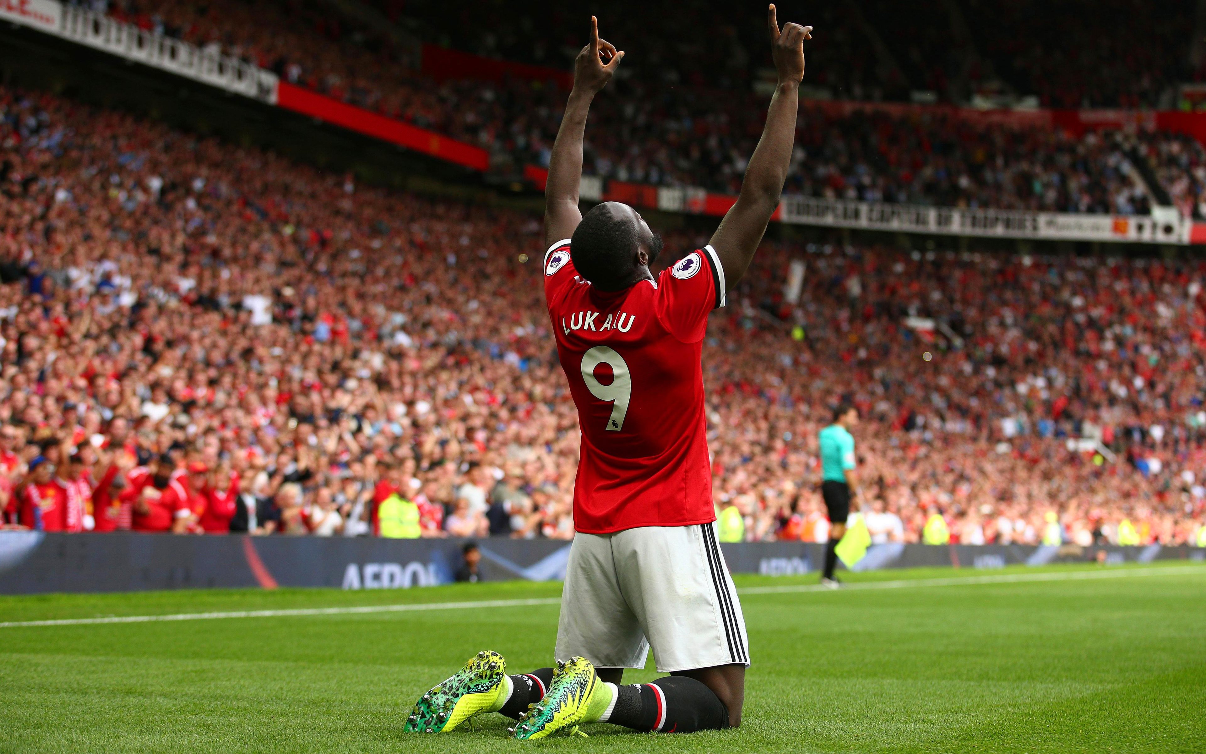 Download Wallpapers 4k, Romelu Lukaku, Mu, Soccer, - Romelu Lukaku Wallpaper Manchester United , HD Wallpaper & Backgrounds