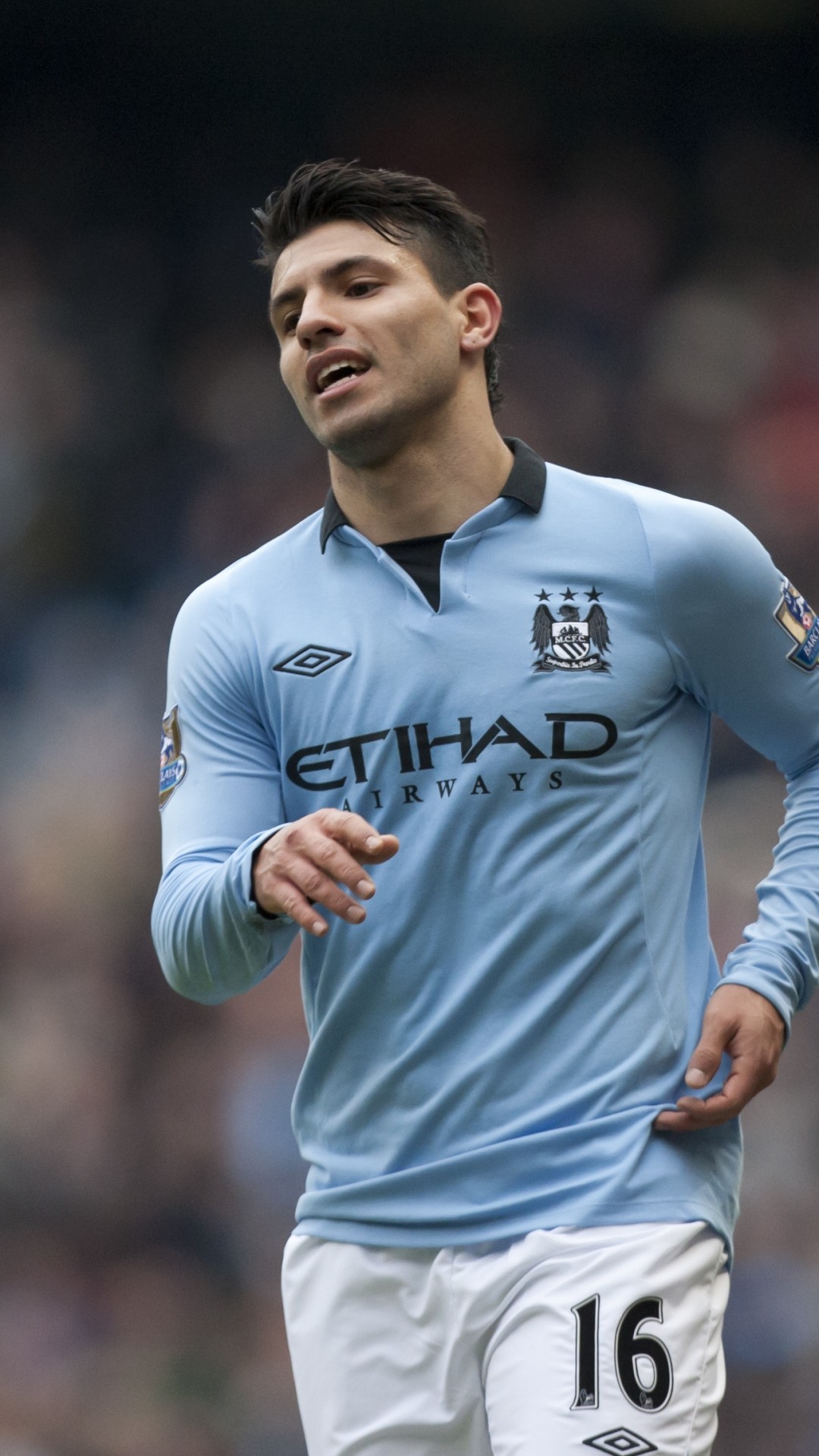 Sergio Aguero, Football, Manchester City Fc, Blurred - Aguero Manchester City Iphone , HD Wallpaper & Backgrounds
