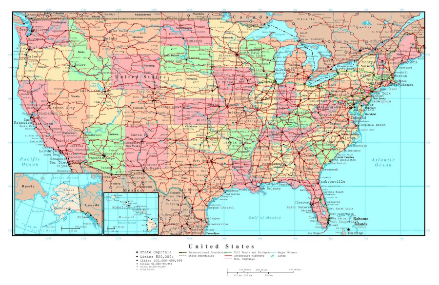 Large Detailed Map Of Tampere Hd Images Wallpaper For - United States Map With Longitude And Latitude , HD Wallpaper & Backgrounds