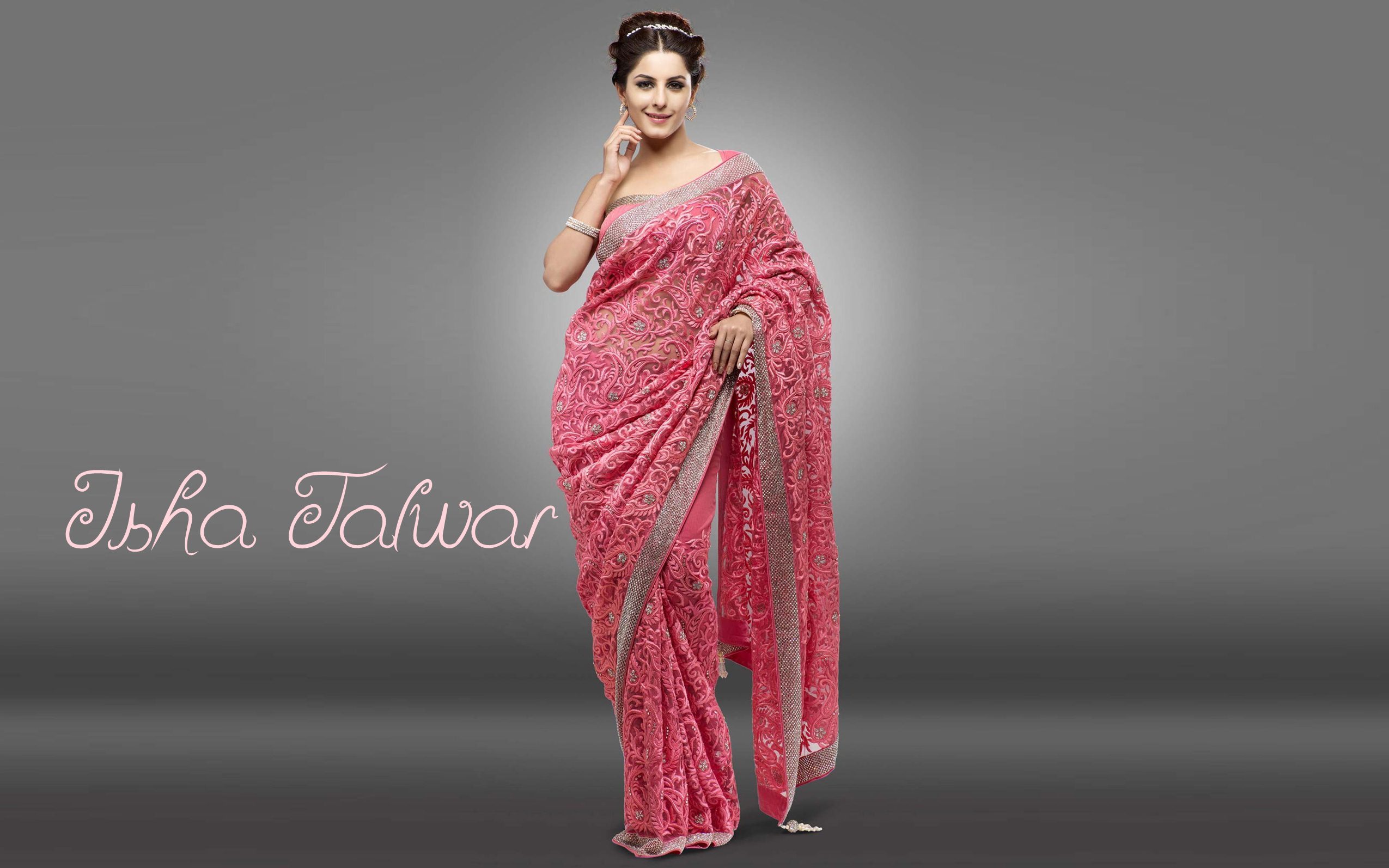 Isha Talwar Pink Saree Wallpaper - Saree Collection Of Mahalekshmi Silks , HD Wallpaper & Backgrounds