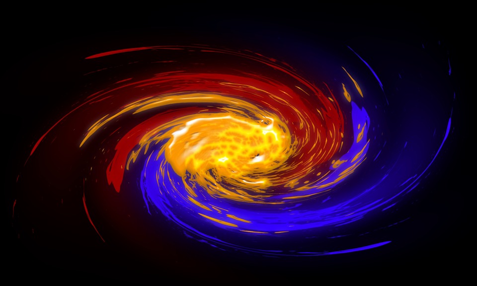 Wallpaper, Vortex, Blue, Red, Yellow, Abstraction - Red And Blue Vortex , HD Wallpaper & Backgrounds