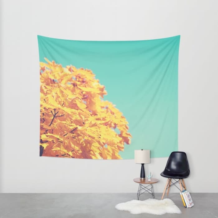 Wall Tapestry Fallen - Urban Outfitters Bedroom With White Brick , HD Wallpaper & Backgrounds