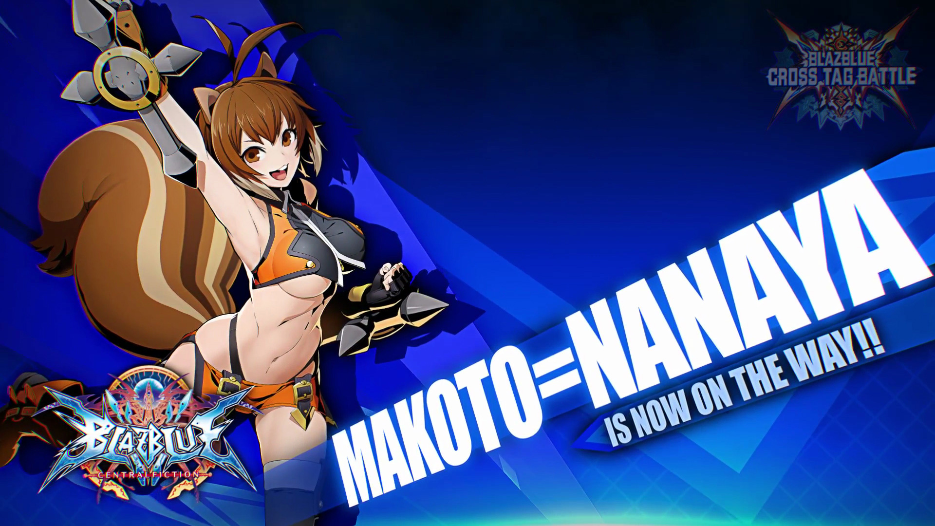 Wallpaper From Blazblue - Makoto Nanaya Cross Tag Battle , HD Wallpaper & Backgrounds