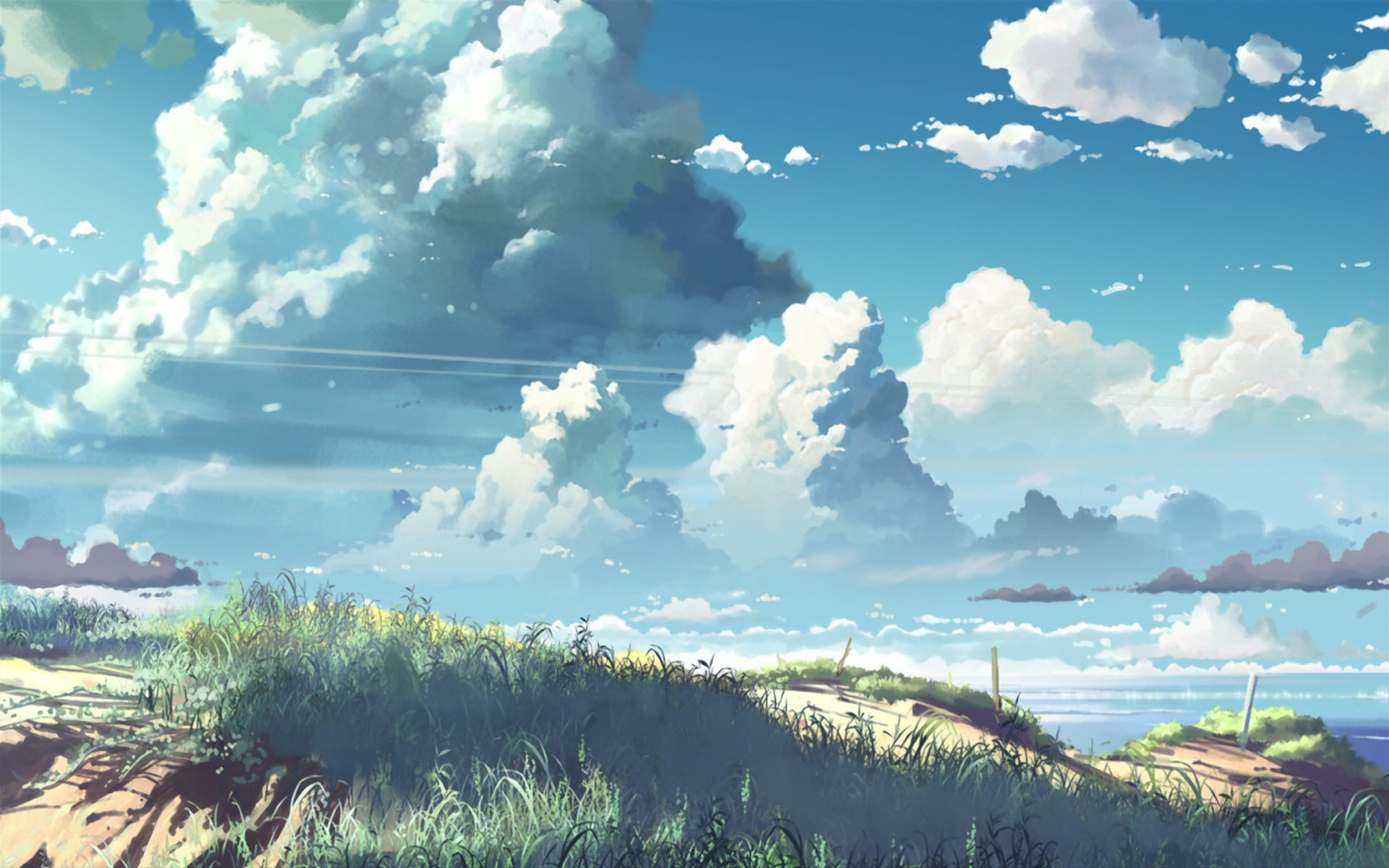 #sky, #artwork, #5 Centimeters Per Second, #makoto - 5 Centimeters Per Second , HD Wallpaper & Backgrounds