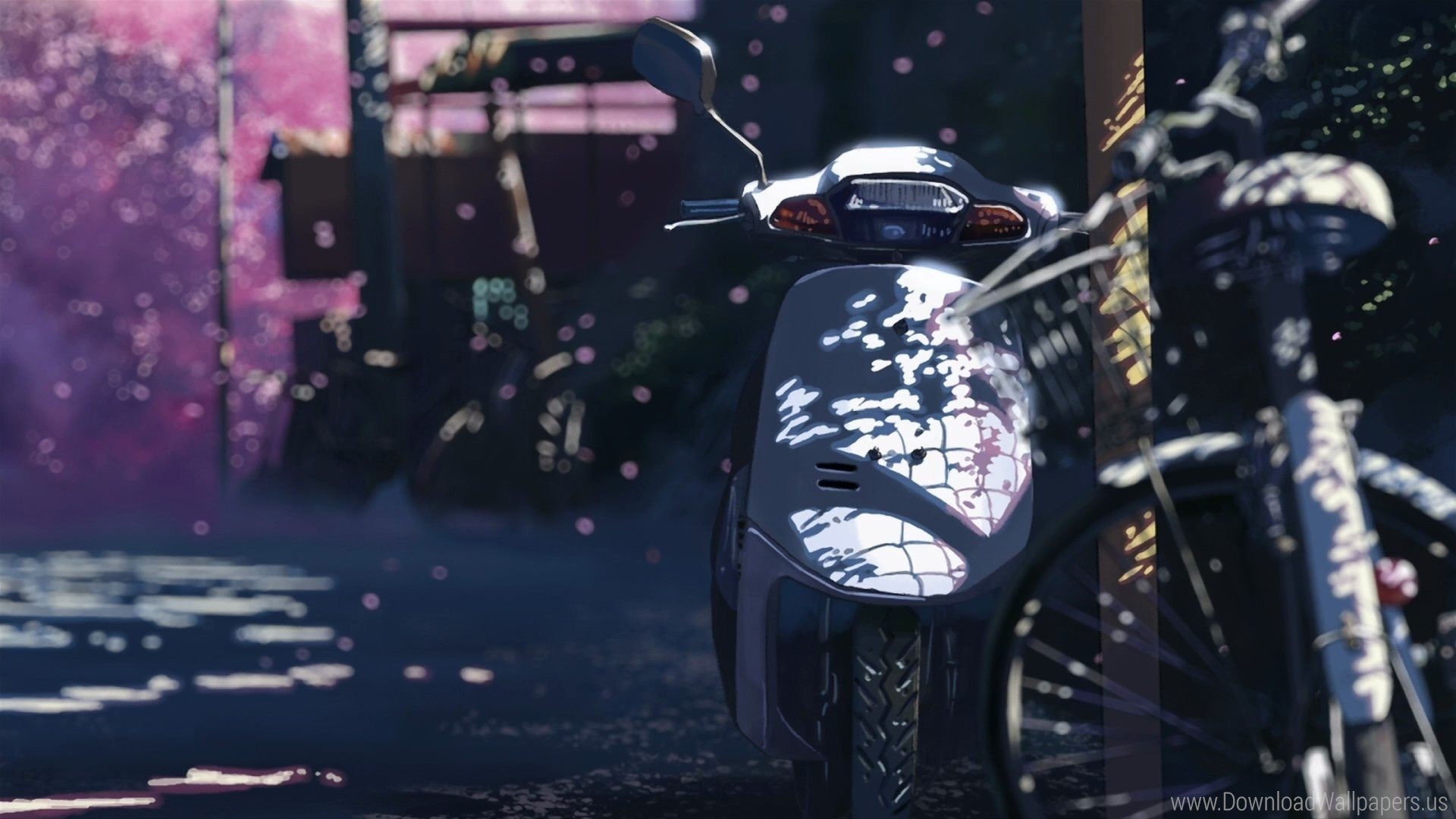 Download Original Size - 5 Centimeters Per Second Bike , HD Wallpaper & Backgrounds