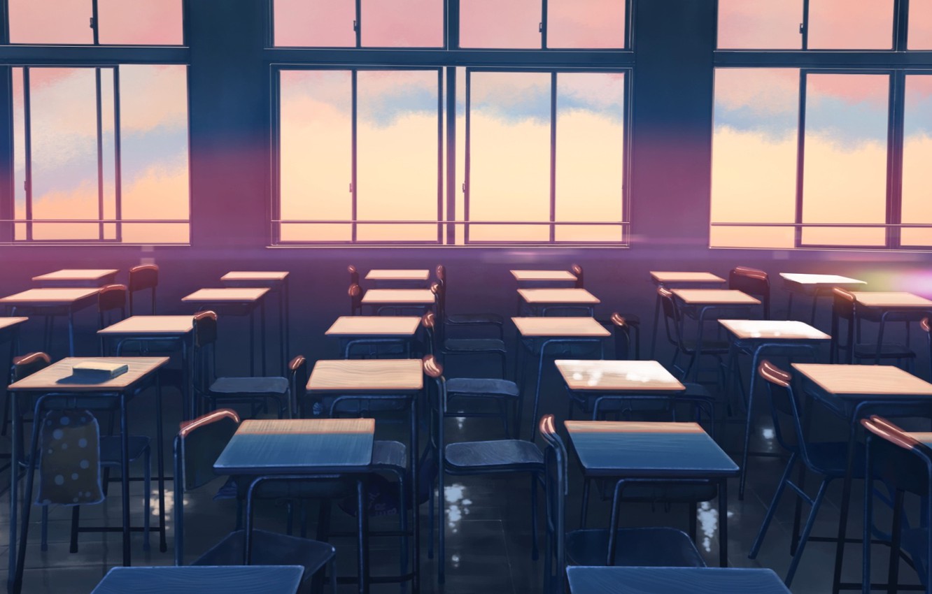 Photo Wallpaper Sunset, Windows, Windows, Anime, Makoto - 신카이 마코토 배경 화면 , HD Wallpaper & Backgrounds