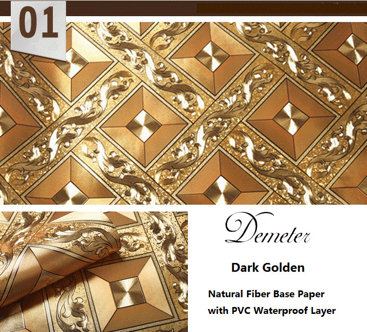 Luxury Glitter Wallpaper Gold Wall Paper Home Decoration - Motif , HD Wallpaper & Backgrounds