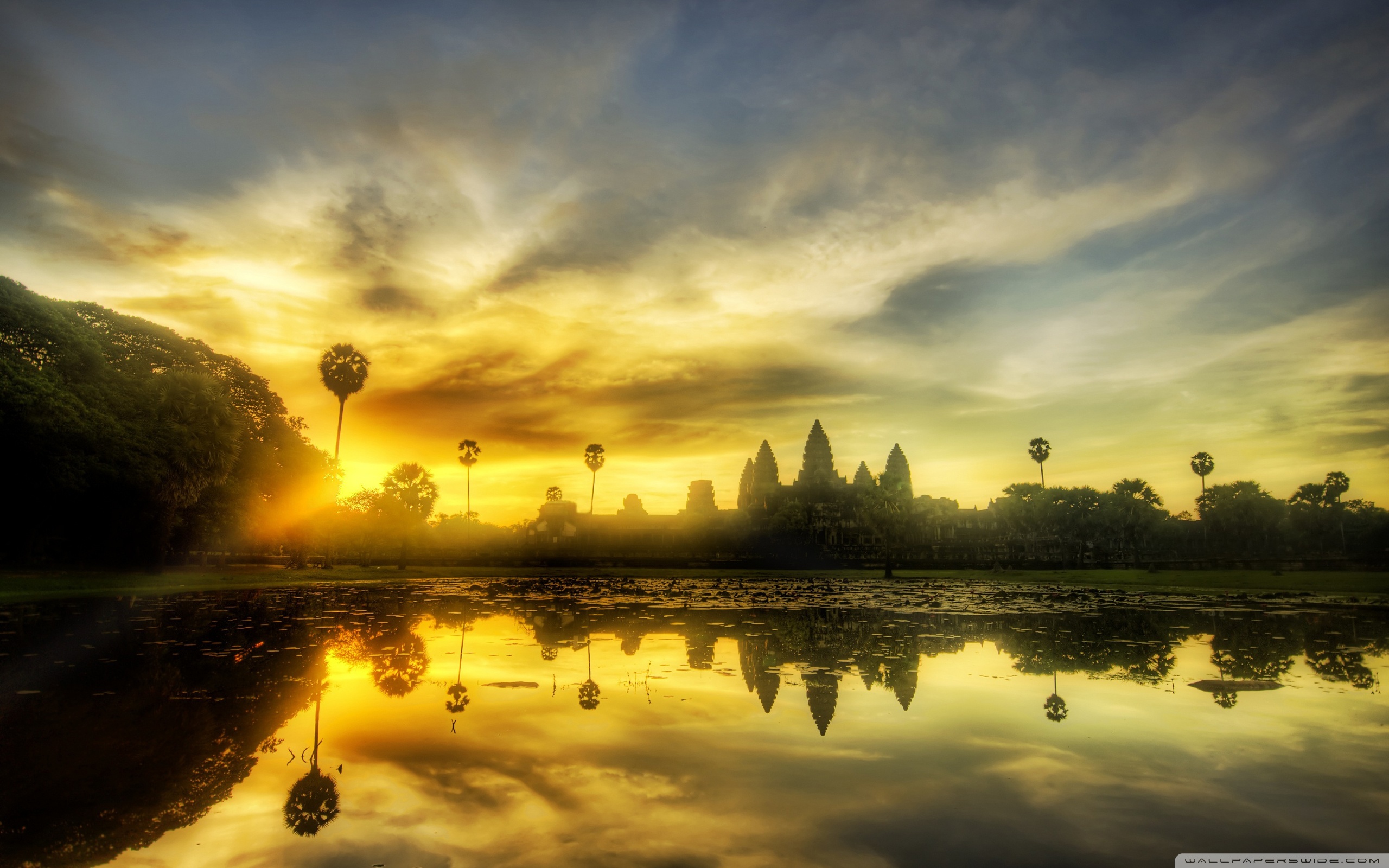 Wide - Angkor Wat Wallpaper Desktop , HD Wallpaper & Backgrounds