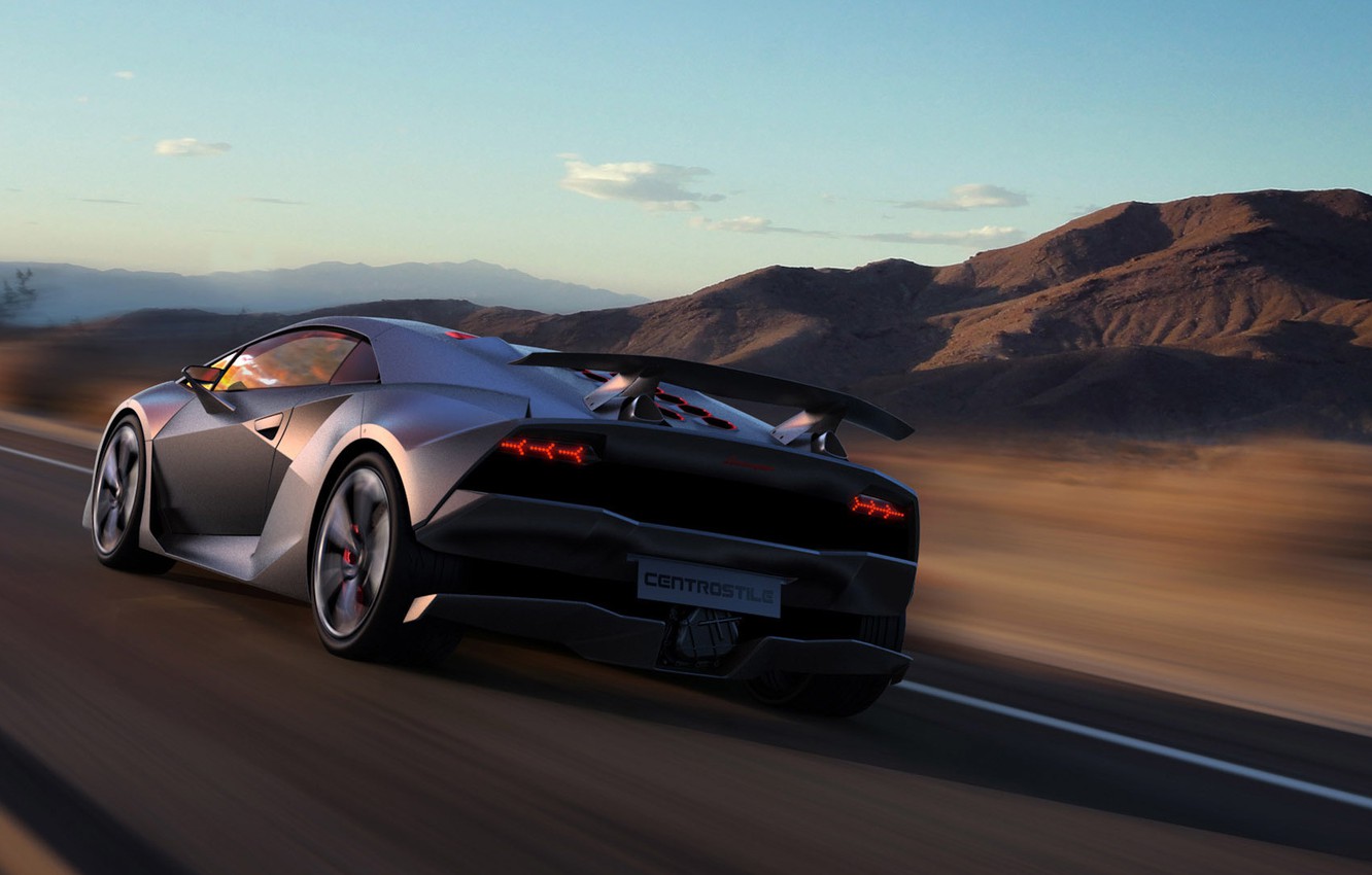 Photo Wallpaper Road, Hills, Speed, Lamborghini, Spoiler, - Lamborghini Sesto Elemento Track , HD Wallpaper & Backgrounds