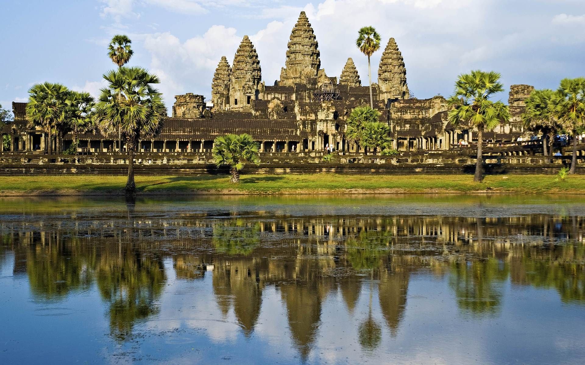 Angkor Wat Temple Cambodia Hd Desktop Wallpaper High - Angkor Wat , HD Wallpaper & Backgrounds