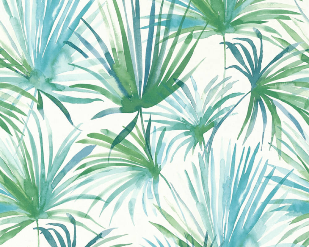 Non Woven Wallpaper Palm Tree Green Livingwalls 36624 - Creation Colibri , HD Wallpaper & Backgrounds