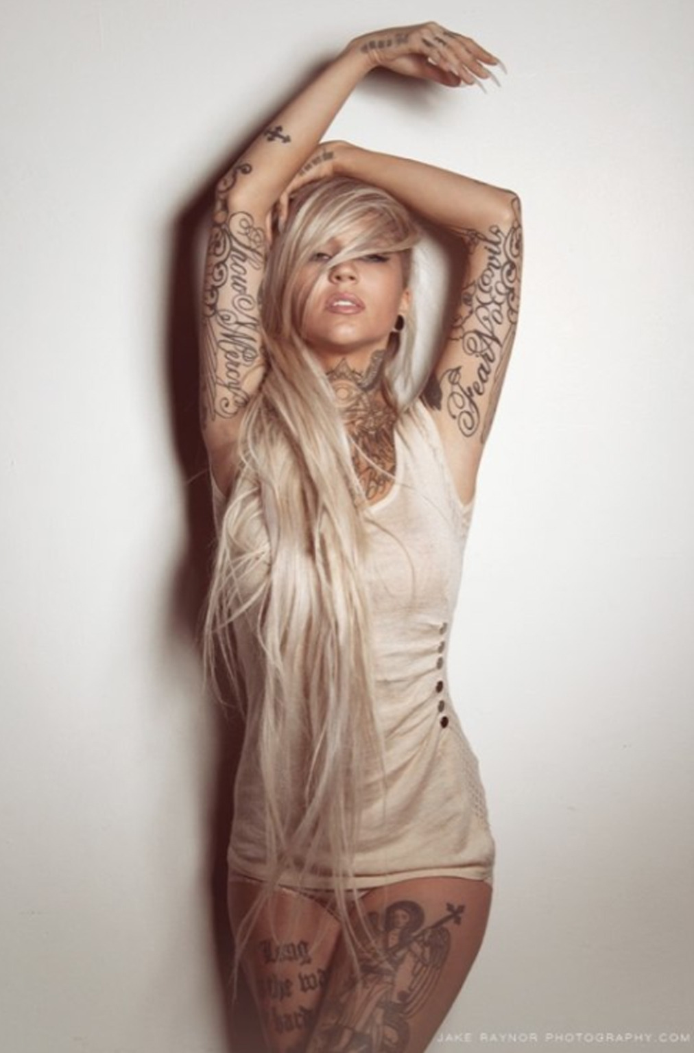 Tattoo Woman Fashion Sexy Pretty Glamour Young Hair - Sexy Girl Tattoo , HD Wallpaper & Backgrounds