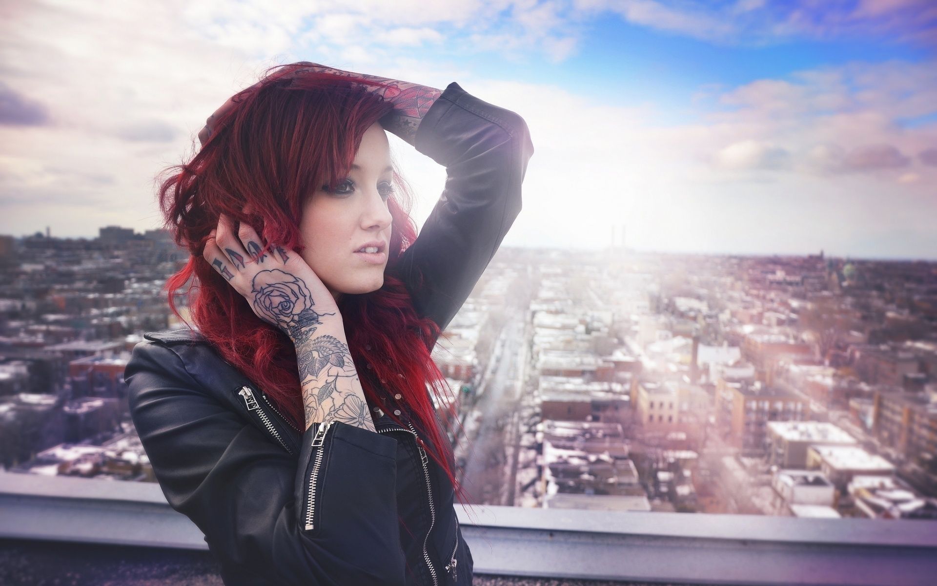 Girl Tattoo Red Hair , HD Wallpaper & Backgrounds