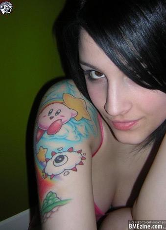 Alt Girl Rocks A Kirby/kracko Is Listed - Gamer Tattoos For Girls , HD Wallpaper & Backgrounds