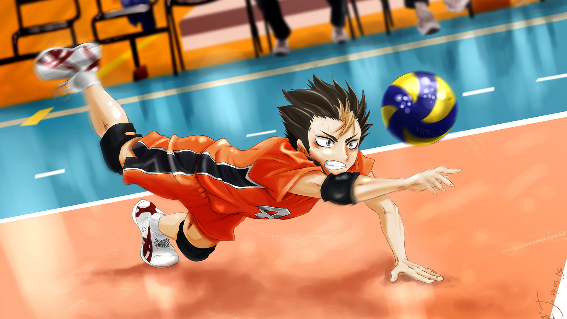 About This Wallpaper - Haikyuu Nishinoya , HD Wallpaper & Backgrounds