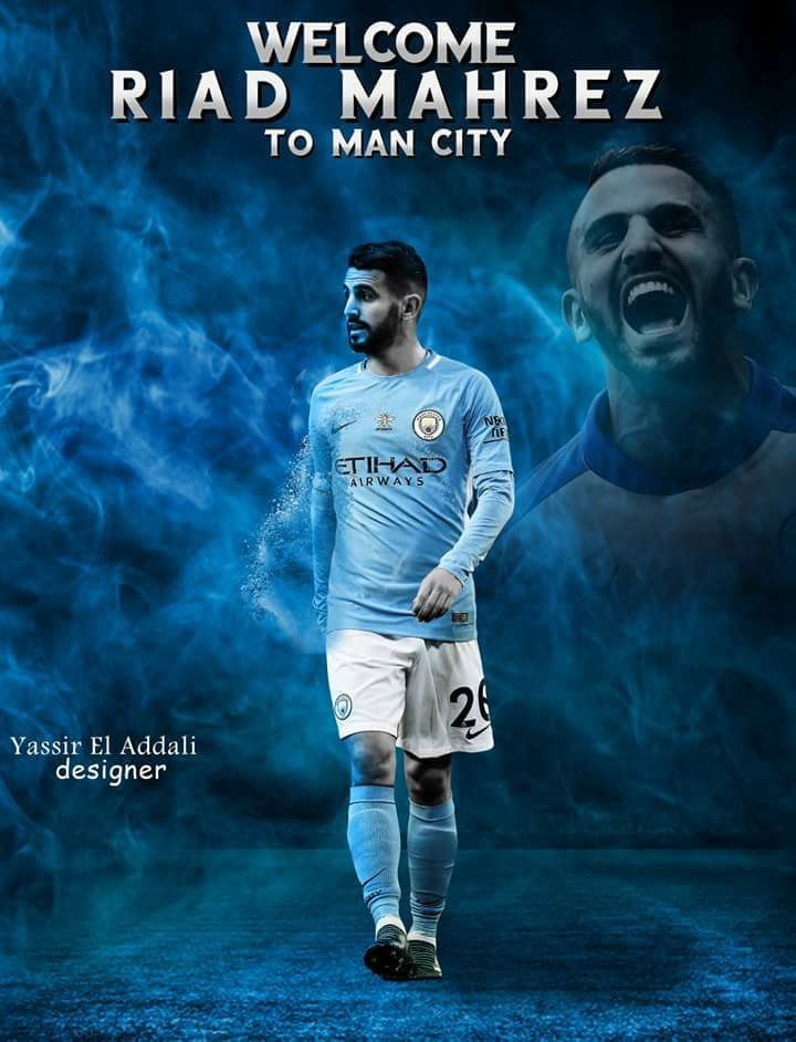Riyad Mahrez City Wallpaper, Manchester City, Hs Football - Mahrez Wallpaper Man City , HD Wallpaper & Backgrounds