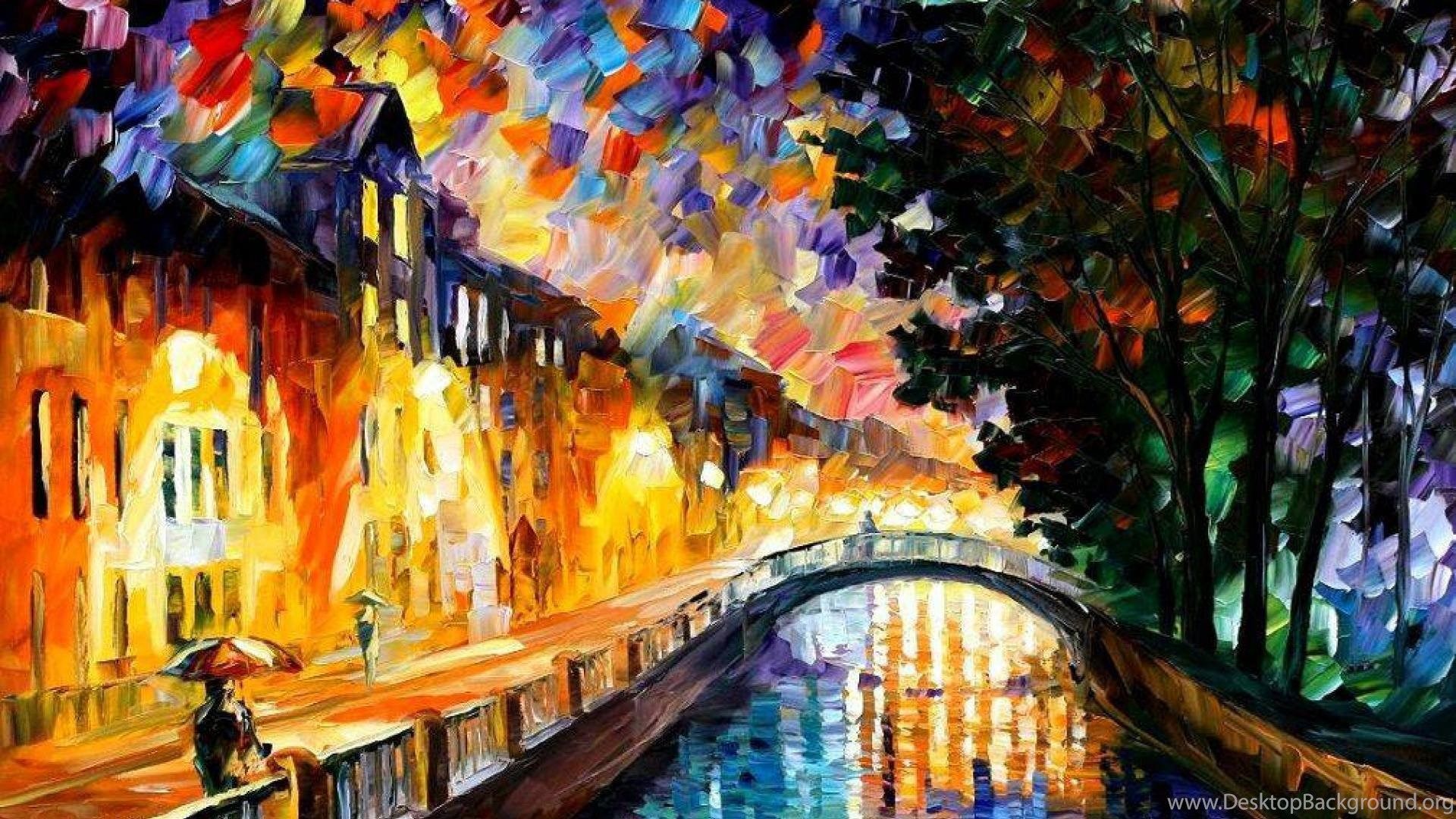 Sunset Boat, Leonid Afremov - Tableaux De Peinture Italienne , HD Wallpaper & Backgrounds