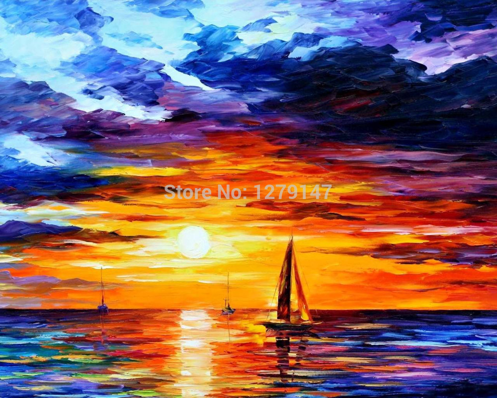 J5 Best Painting Wallpaper By Leonid Afremov Oil Painting - Sun Reflection On Water Painting , HD Wallpaper & Backgrounds