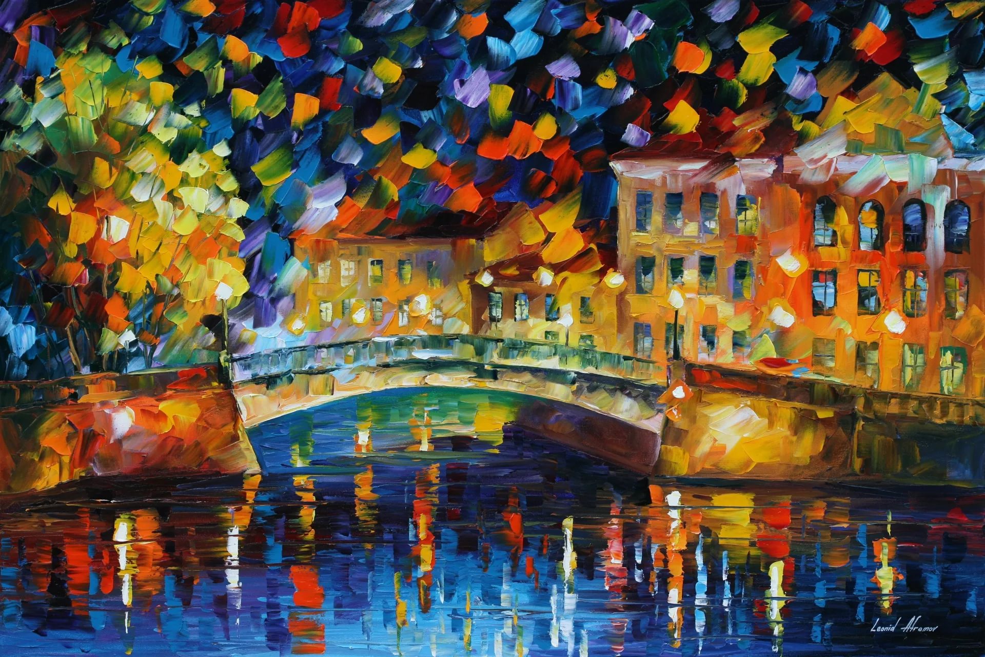 Leonid Afremov Wallpapers And Backgrounds - Russian Colorful Paintings , HD Wallpaper & Backgrounds