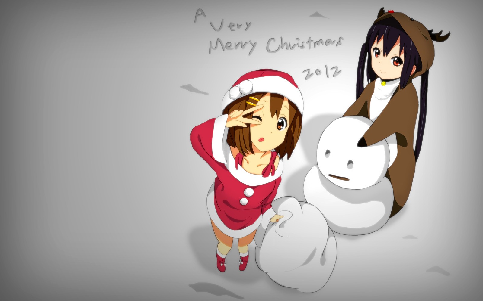 K On , Hirasawa Yui, Nakano Azusa, Anime, Anime Girls, - Yui Hirasawa Christmas , HD Wallpaper & Backgrounds