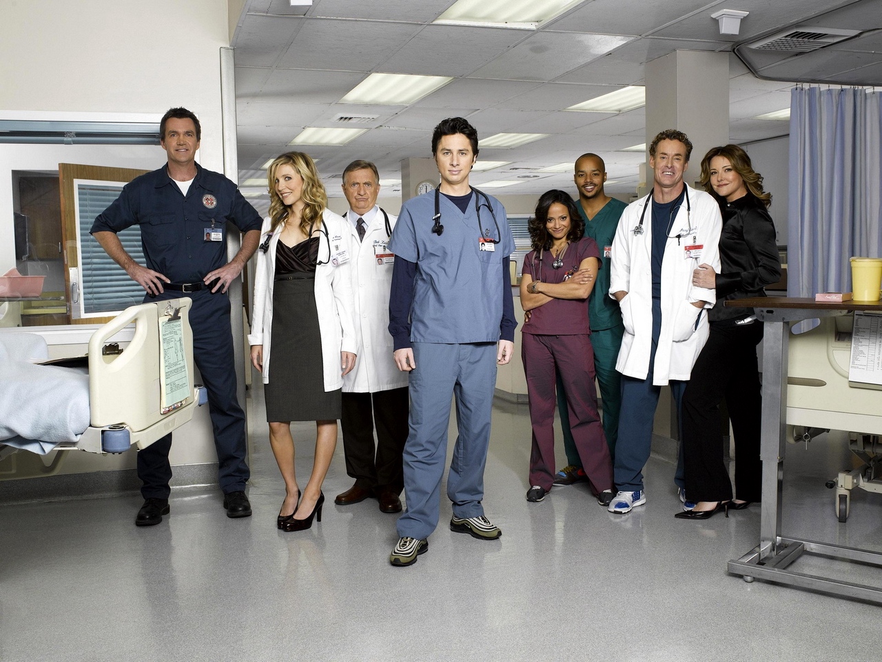 Wallpaper Scrubs, Tv Show, Actors, Doctors, Hospital - Scrubs Tv Show , HD Wallpaper & Backgrounds