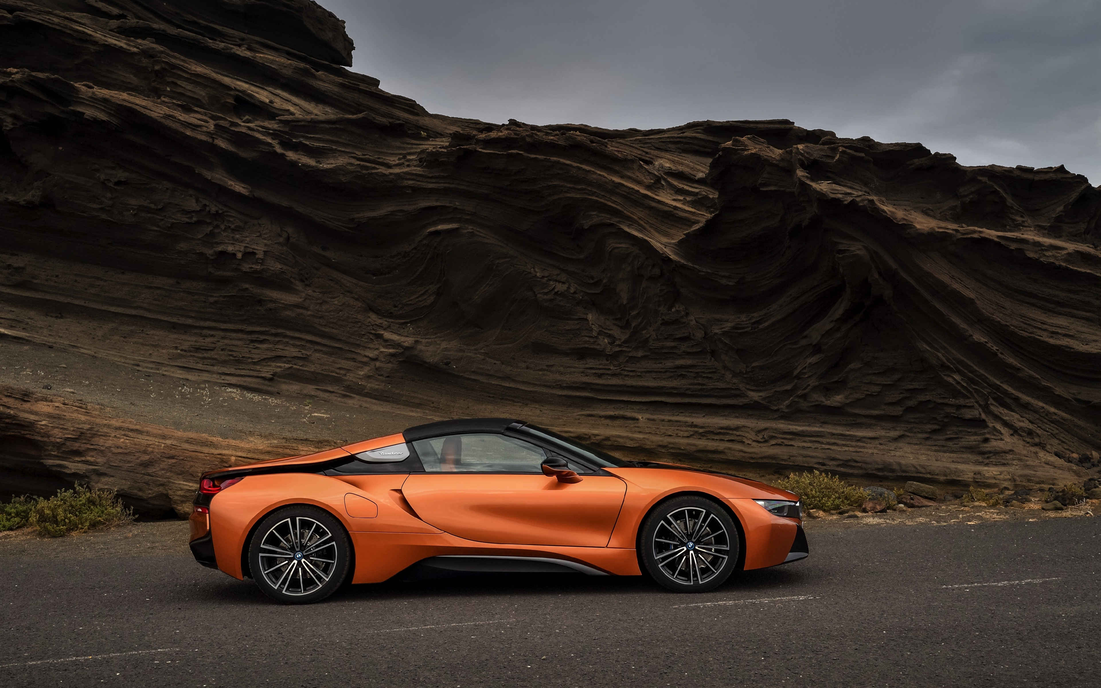 Best Download Wallpaper Bmw I8 Supercar Orange Side - New Bmw I8 Convertible , HD Wallpaper & Backgrounds