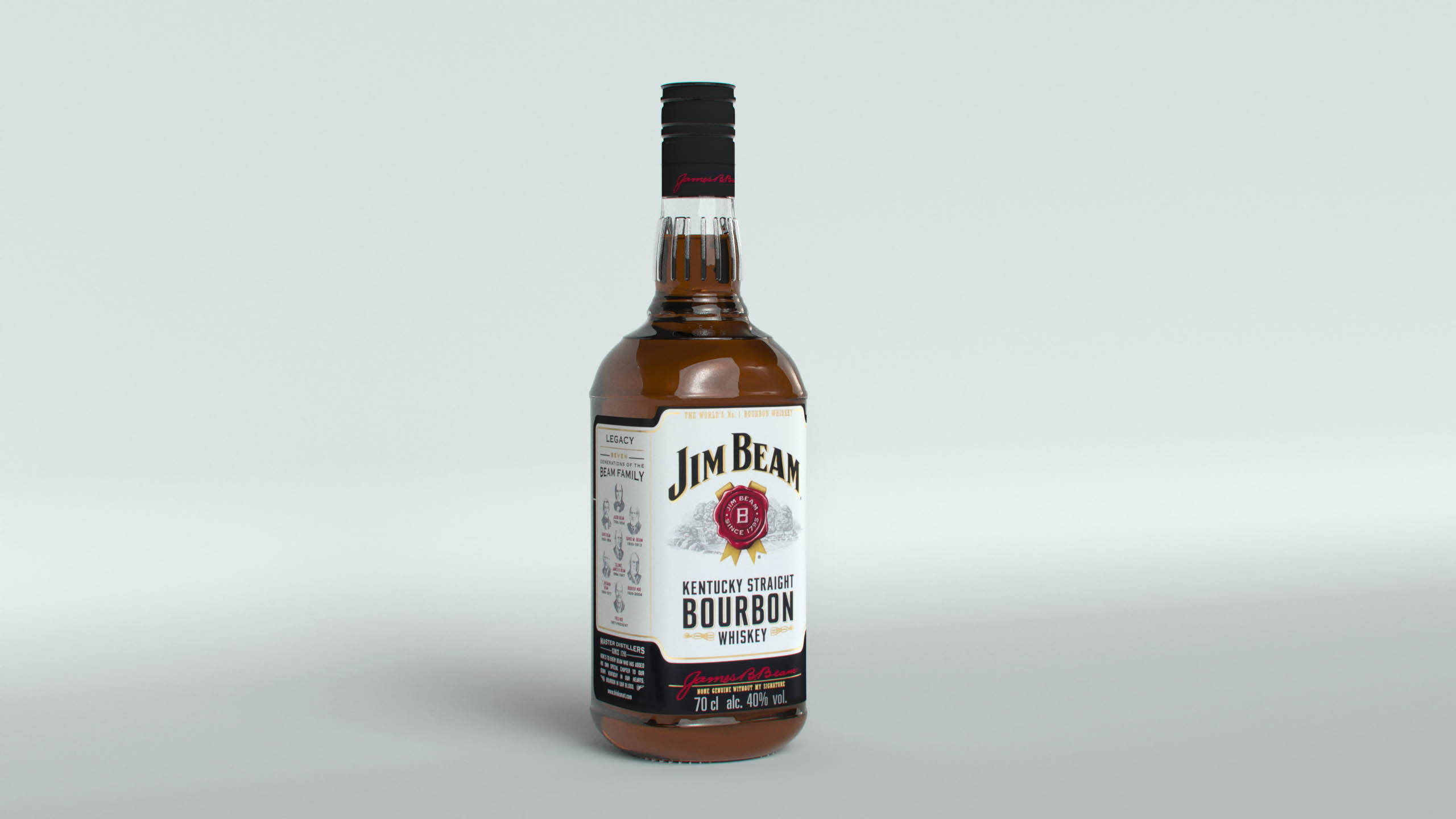 Jim Beam Original Bottle With New Edition Labels 3d - Jim Beam , HD Wallpaper & Backgrounds