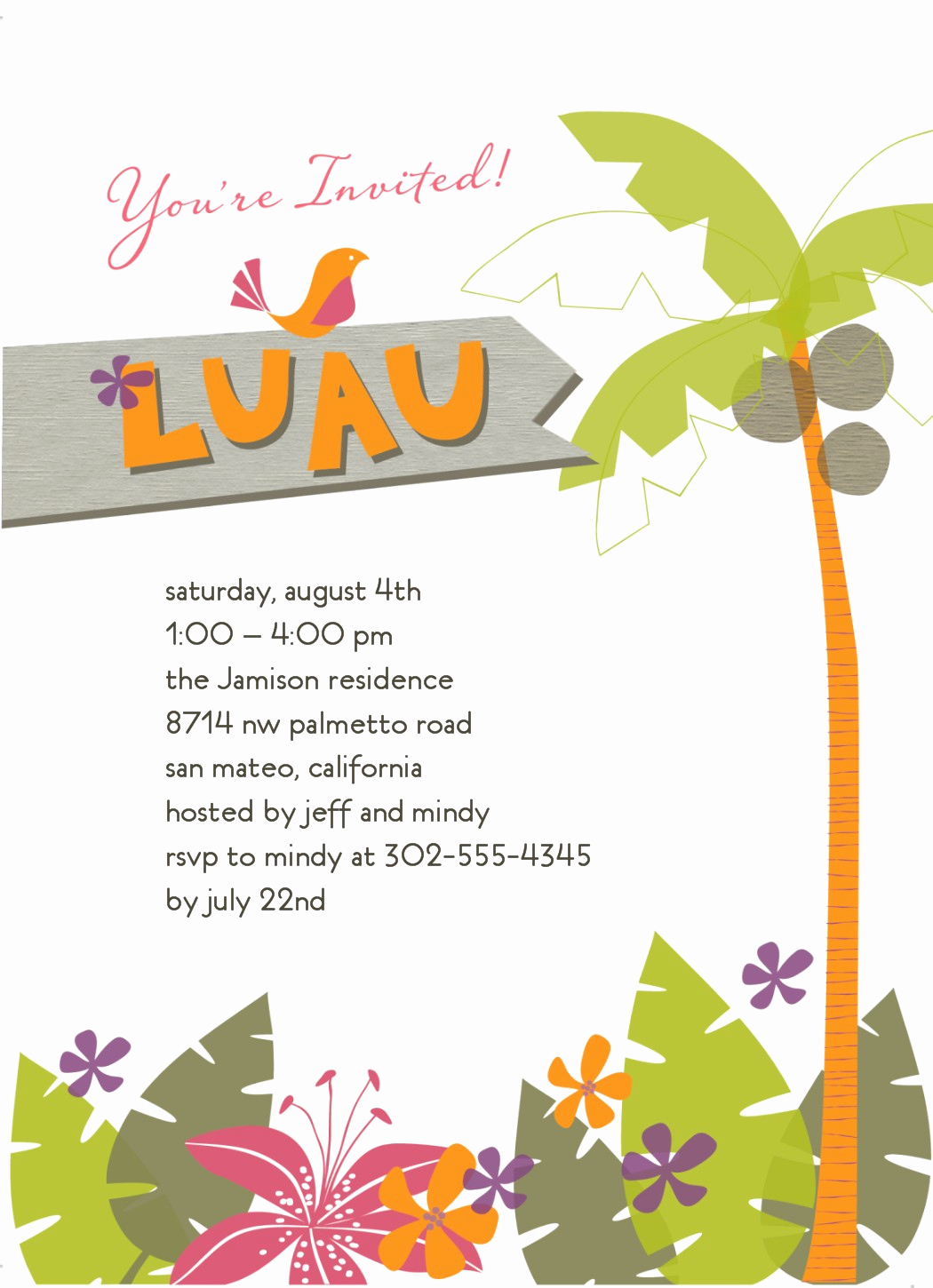 Luau Printable Invitations Beautiful Luau Invitations - Clipart Hawaiian Luau Png , HD Wallpaper & Backgrounds
