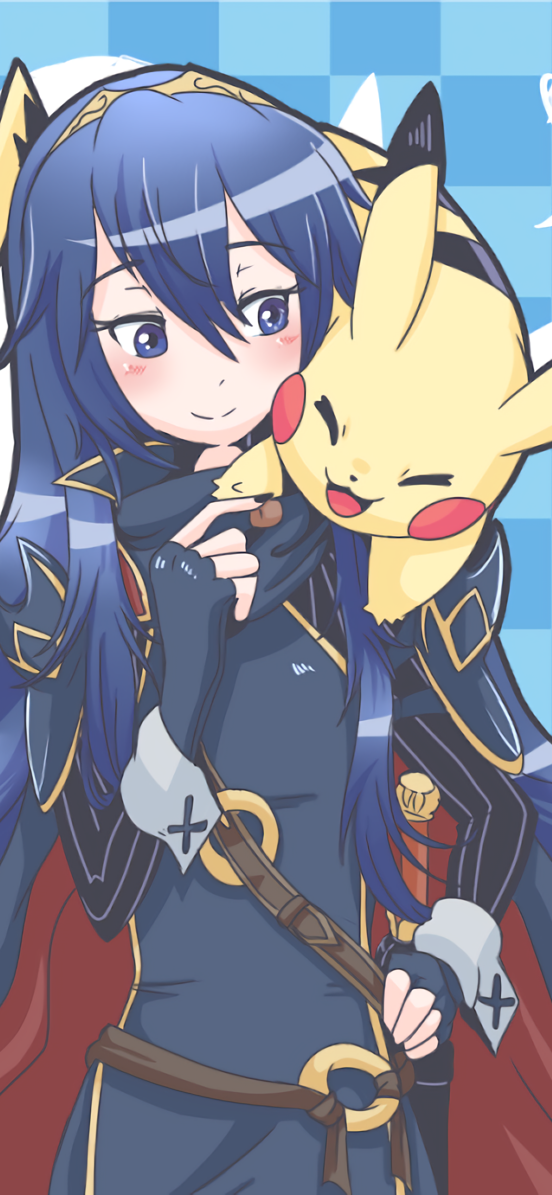 Lucina And Pikachu Anime / Crossover Mobile Wallpaper - Lucina And Pikachu , HD Wallpaper & Backgrounds