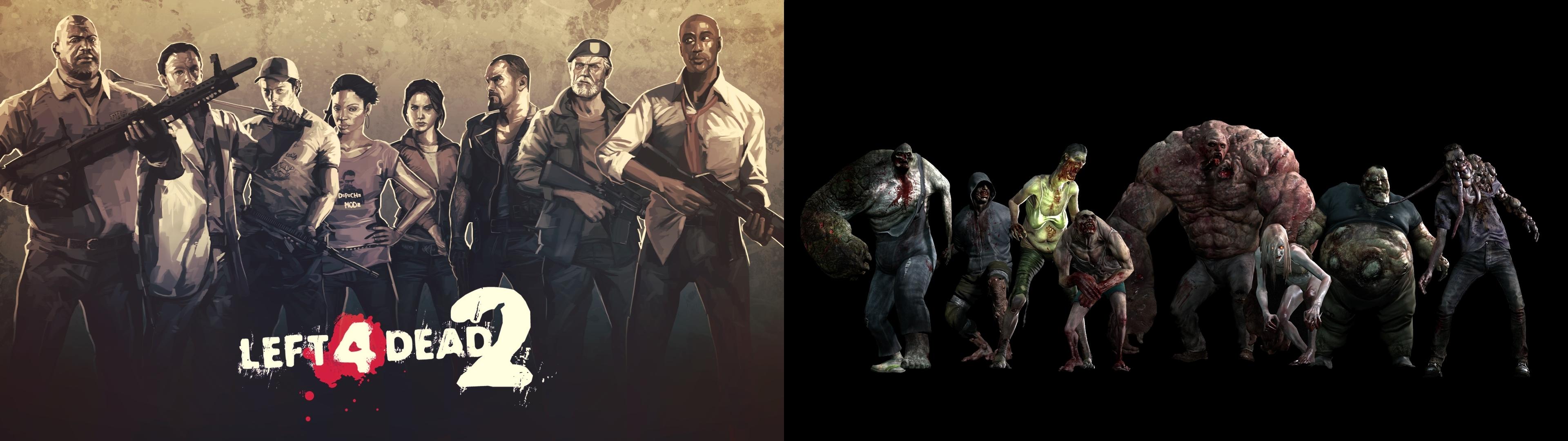 I Made A Dual Monitor Left 4 Dead 2 Wallpaper Because - Left 4 Dead 2 Live , HD Wallpaper & Backgrounds