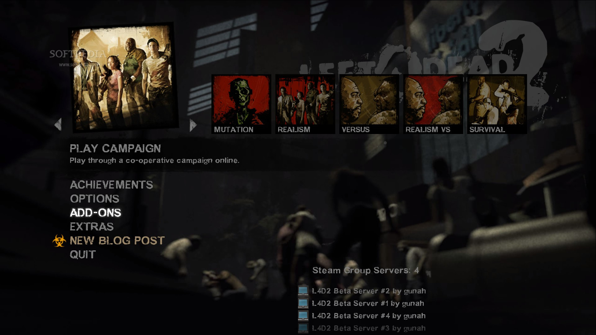 Left 4 Dead 2 Main Menu - Cheat In Left 4 Dead 2 Map , HD Wallpaper & Backgrounds