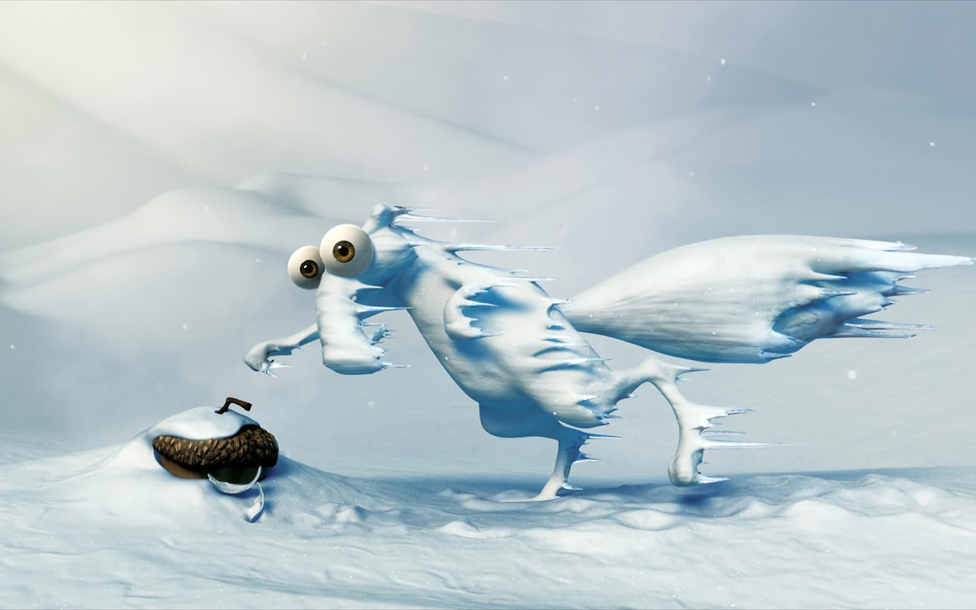 A Era Do Gelo 4 Esquilo Papel De Parede - Scrat Ice Age Snow , HD Wallpaper & Backgrounds