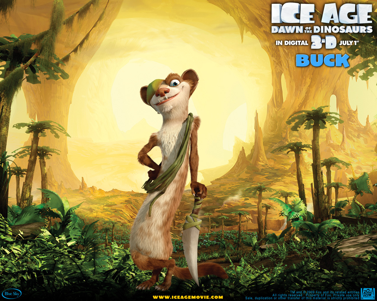 Ice Age 3 Buck Wallpaper - Ice Age Dawn Of The Dinosaurs Diego , HD Wallpaper & Backgrounds