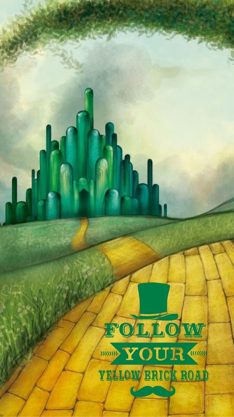 Iphone 6 Wallpaper Background - Yellow Brick Road Illustration , HD Wallpaper & Backgrounds