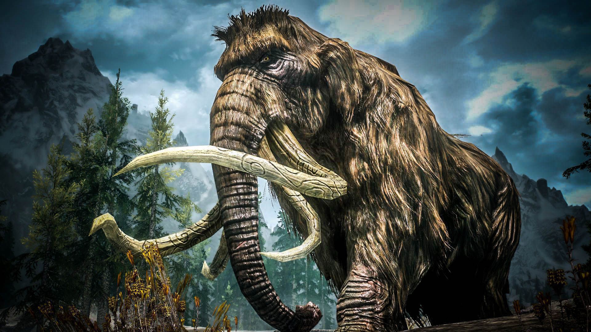 Mammoth Desktop Wallpaper - Mammoth Skyrim , HD Wallpaper & Backgrounds