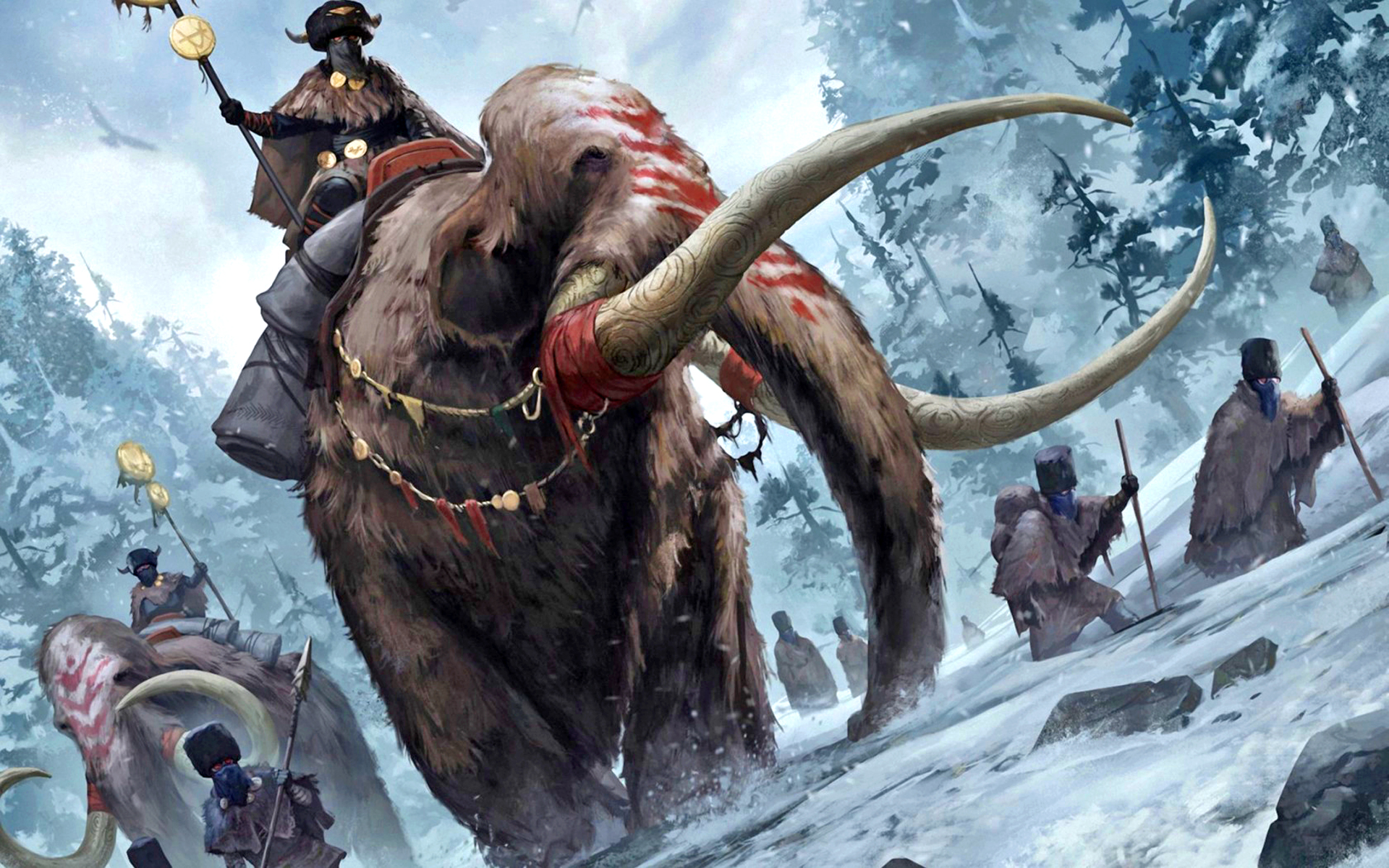 Wallpaper - Fantasy Mammoth , HD Wallpaper & Backgrounds