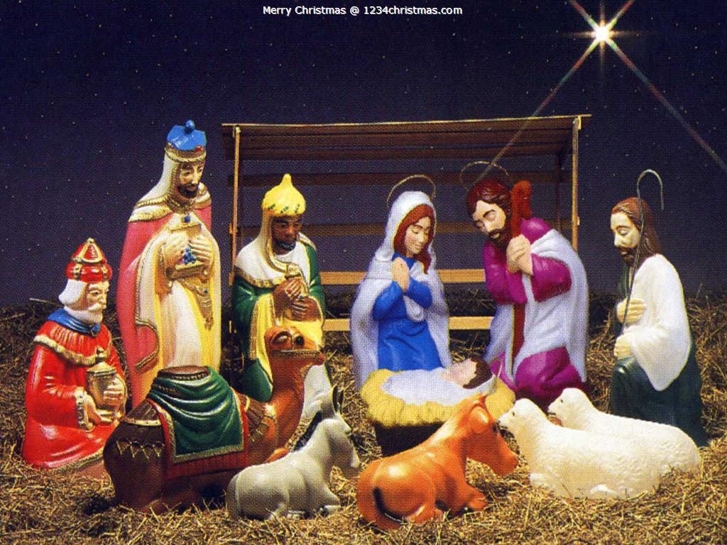 Christmas Nativity Scene Set Up , HD Wallpaper & Backgrounds