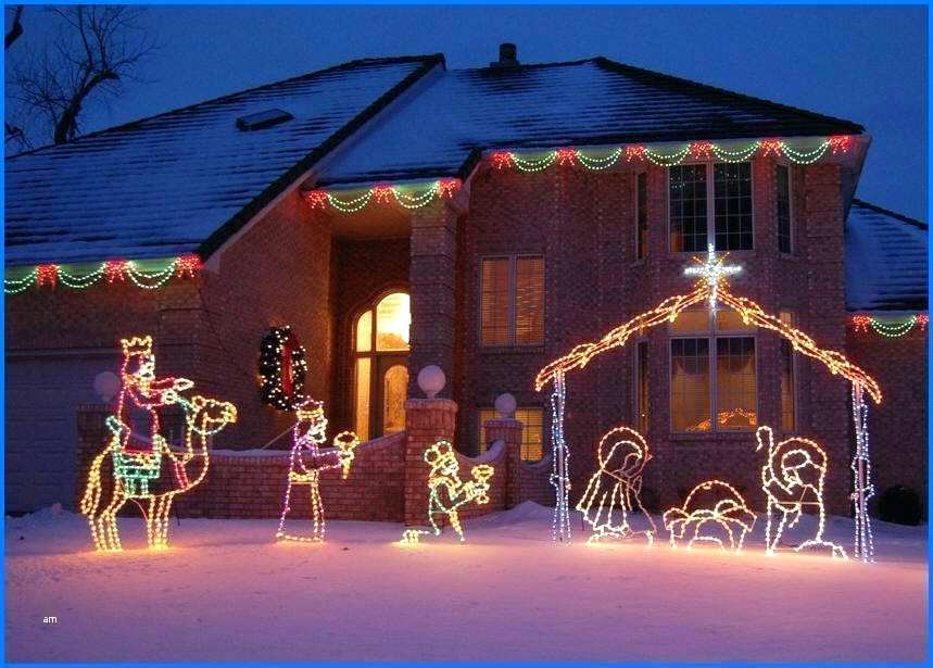 Outdoor Christmas Scenes Wallpaper Lights Nativity - Christmas Lights , HD Wallpaper & Backgrounds