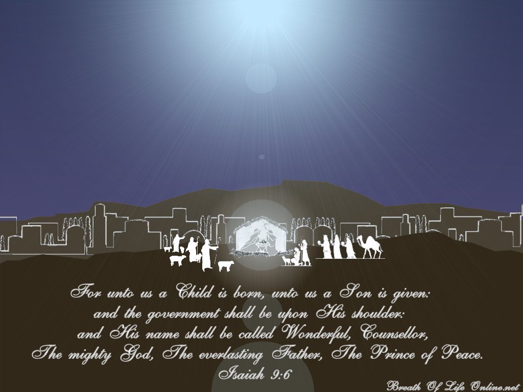 Christmas Screensavers Nativity - Isaiah 9 2 Christmas , HD Wallpaper & Backgrounds