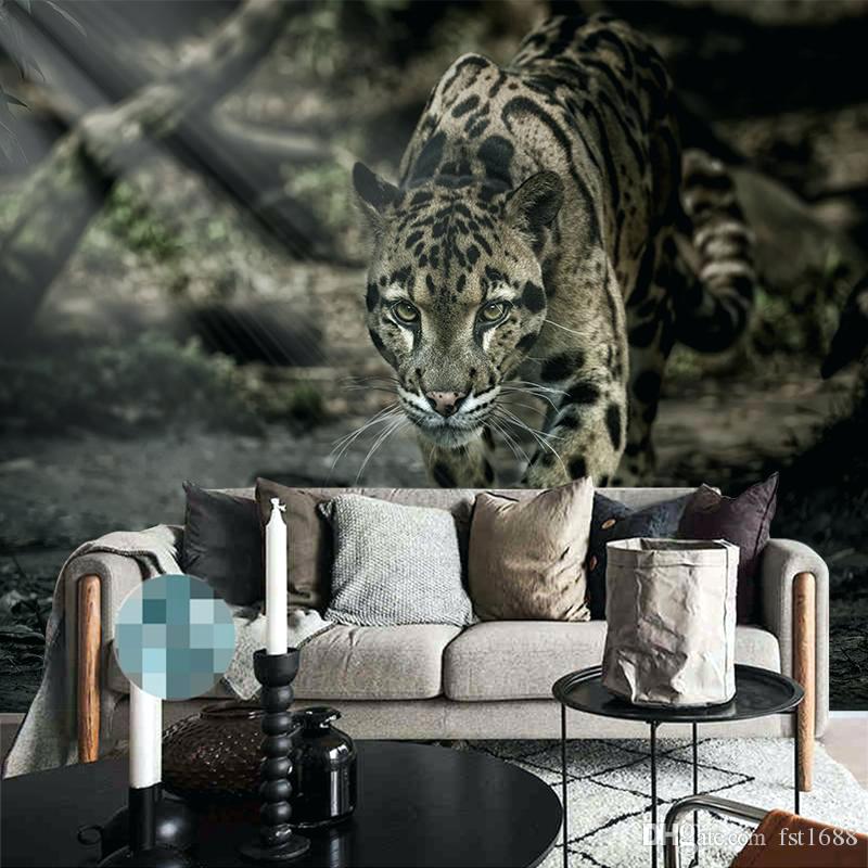 Hunting Wallpaper For Home Effect New Canvas Leopard - 3d Wall Paper Designs , HD Wallpaper & Backgrounds